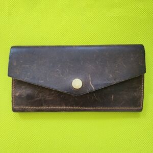 Natural leather, handmade purse